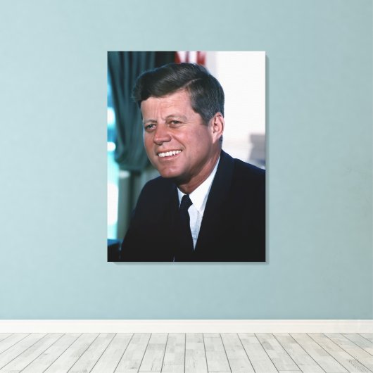 Ovale Kantoor van het President John F. Kennedy Canvas Afdruk (Insitu (Houten vloer))