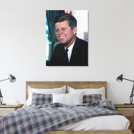 Ovale Kantoor van het President John F. Kennedy Canvas Afdruk (Insitu (Slaapkamer))