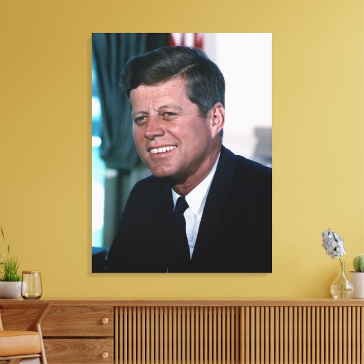 Ovale Kantoor van het President John F. Kennedy Canvas Afdruk (Insitu (Woonkamer))