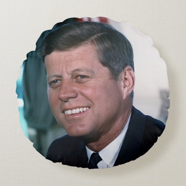 Ovale Kantoor van het President John F. Kennedy Rond Kussen (Voorkant)