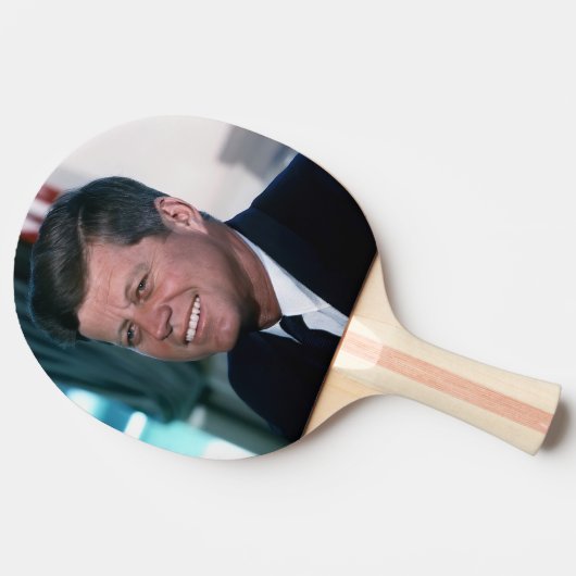 Ovale Kantoor van het President John F. Kennedy Tafeltennisbatje (Zijkant)