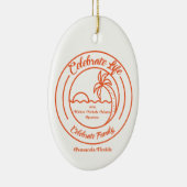 Ovale keramische reünie Ornament (Rechts)