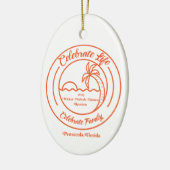 Ovale keramische reünie Ornament (Links)