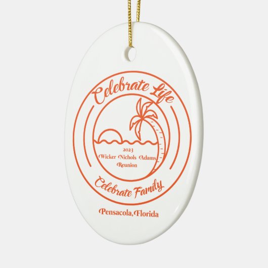 Ovale keramische reünie Ornament (Links)