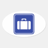 Ovale koffer sticker (Voorkant)
