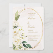 Ovale krans Spaanse bruiloft uitnodiging (Voorkant)