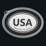 Ovale landcode of staat afkorting auto embleem gesp<br><div class="desc">Ovale landcode of staat afkorting auto embleem Belt buckle voor mannen. Het afkorting van de landcode is typisch voor voertuigen. Creëer uw eigen gepersonaliseerde gesp Voeg uw eigen tekst of monogram toe. Klassiek Europees stijl ovale vorm sjabloon ontwerp. Voorbeeld: de Verenigde Staten van Amerika. Leuke cadeau-ideeën voor hem. Gepersonaliseerde kleur....</div>