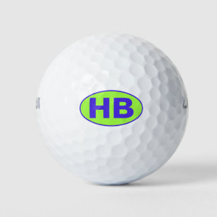 OVALE LOGO MET AANGEPASTE INITIALEN GOLFBALLEN