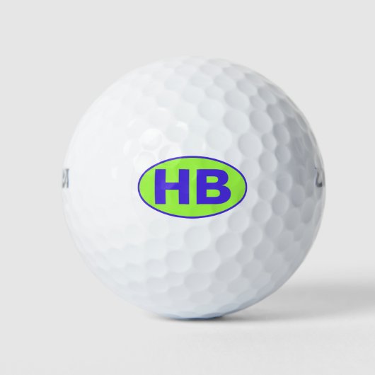 OVALE LOGO MET AANGEPASTE INITIALEN GOLFBALLEN (Voorkant)