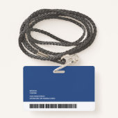 Ovale Logo Verpleegkundige Fotonaam Streepjescode  Badge (Achterkant met draagriem)