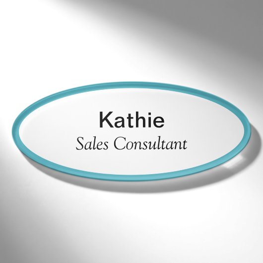 Ovale magnetische naamplaat professionele titel ba naambadge (Voorkant)