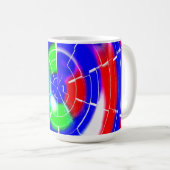 Ovale maze kunst koffiemok (Voorkant rechts)