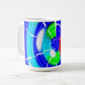 Ovale maze kunst koffiemok (Voorkant links)