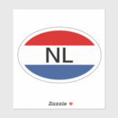 Ovale Nederlandse vlag van Nederland vinyl auto st Sticker (Vel)