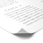 Ovale olijfgroene witte 20 bruiloft tafels plan poster (Hoek)