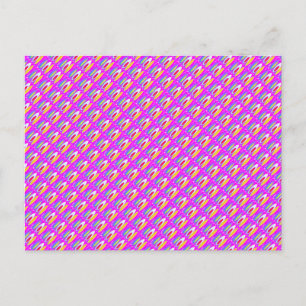 Ovale patroonkunst in gemengde kleuren helder mode briefkaart