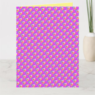 Ovale patroonkunst in gemengde kleuren helder mode kaart
