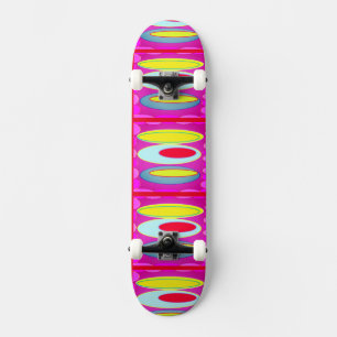 Ovale patroonkunst in gemengde kleuren helder mode persoonlijk skateboard