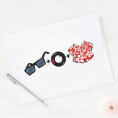 Ovale PB Wiskunde sticker (Envelop)