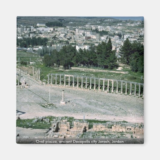 Ovale piazza, oude Decapolis stad Jarash, Jordanië Magneet (Voorkant)