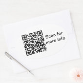 Ovale QR-code ticker Sticker (Envelop)