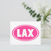 Ovale roze briefkaart (Staand voorkant)