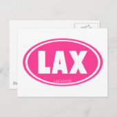 Ovale roze briefkaart (Voorkant / Achterkant)