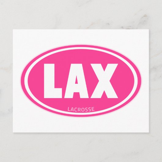 Ovale roze briefkaart (Voorkant)