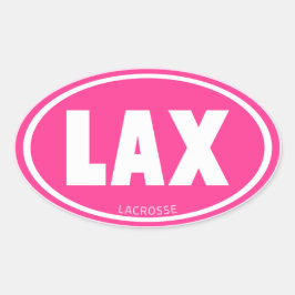 Ovale roze sticker