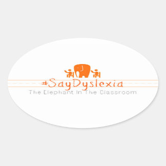 Ovale #SayDyslexia Stickers, Blad van 4 Ovale Sticker