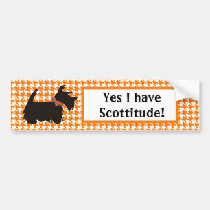 Ovale Scottie dog autobumper sticker, schottenhoog Bumpersticker