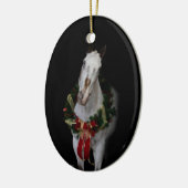 Ovale sierplant keramisch ornament (Links)