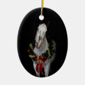 Ovale sierplant keramisch ornament (Voorkant)