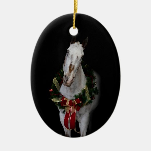 Ovale sierplant keramisch ornament (Voorkant)