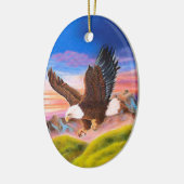 Ovale sierplanten van de opstand keramisch ornament (Links)