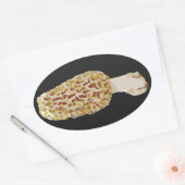 Ovale Sticker Geel Morel Morchella esculenta (Envelop)