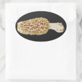 Ovale Sticker Geel Morel Morchella esculenta (Tas)