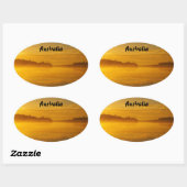 Ovale sticker - gouden zonsopgang Australië (Vel)