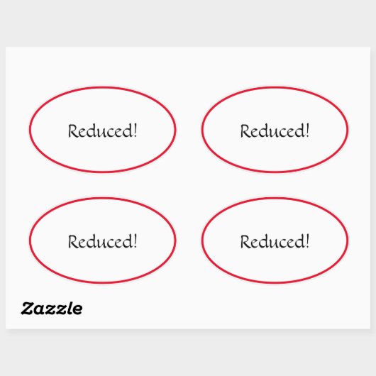 Ovale sticker met korting (Vel)