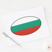 Ovale Sticker onder Bulgaarse vlag (Envelop)