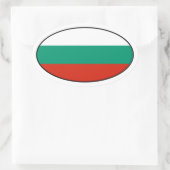 Ovale Sticker onder Bulgaarse vlag (Tas)