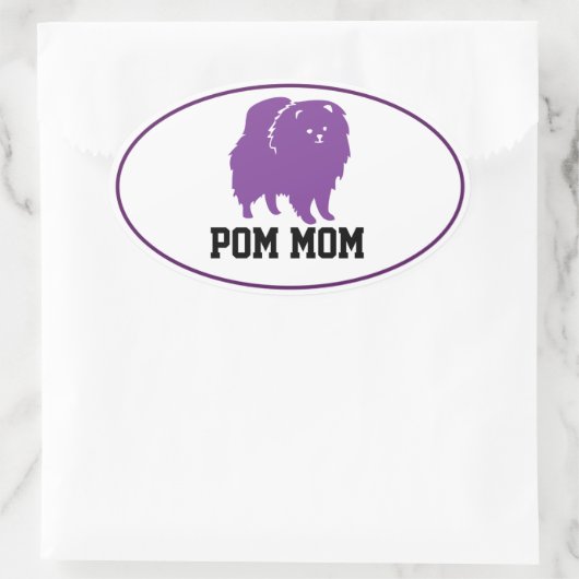 Ovale Sticker - Pom Mom (Tas)