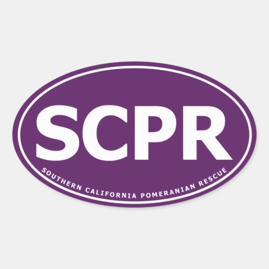 Ovale Sticker - SCPR (Voorkant)