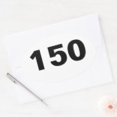 Ovale Sticker van 150 mijl (Envelop)