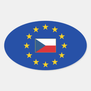 ovale Sticker van tsjechië