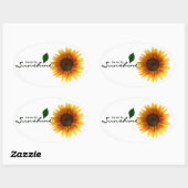 Ovale Stickers - Je bent mijn zonneschijn (Vel)