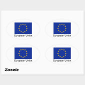 ovale stickers onder EU-vlag (Vel)