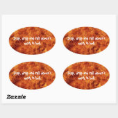 Ovale Stickers stoppen, laten vallen en rollen (Vel)