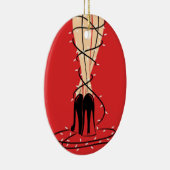 Ovale versiering omkort keramisch ornament (Rechts)