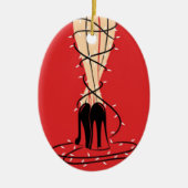 Ovale versiering omkort keramisch ornament (Voorkant)